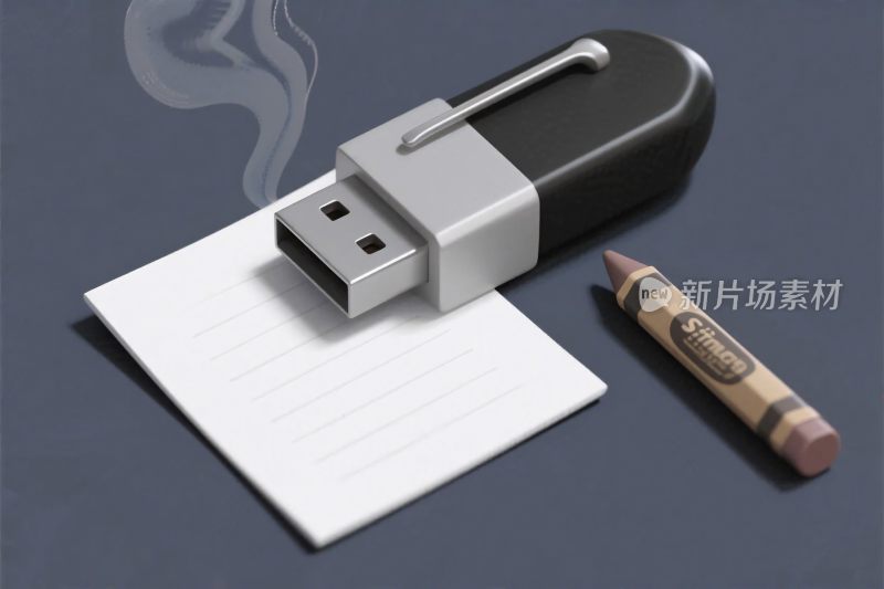 盘便签蜡笔插画