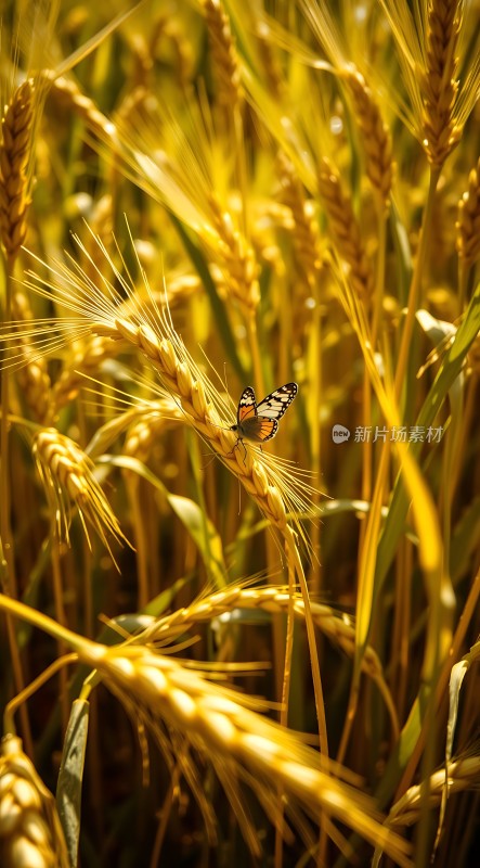 麦田上的蝴蝶翩翩起舞