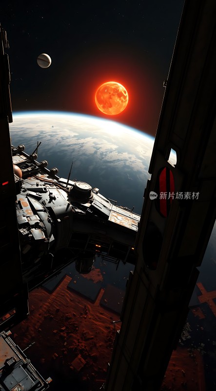 太空飞船与地球