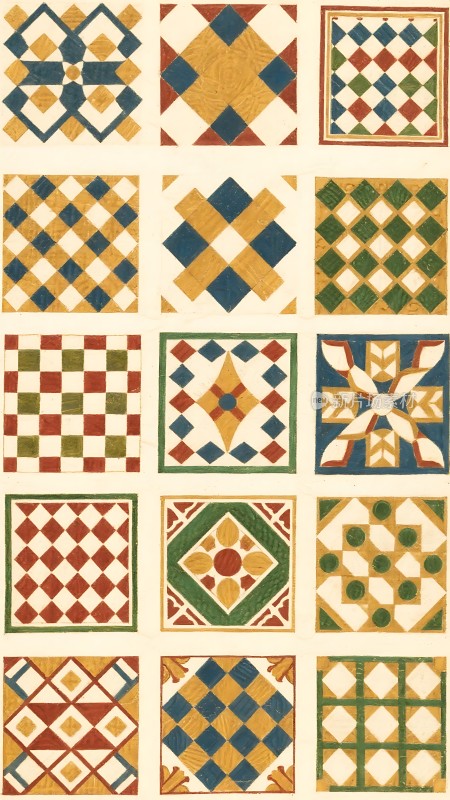 色彩斑斓的几何图案艺术展示