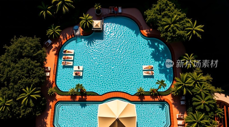 热带风情泳池度假胜地
