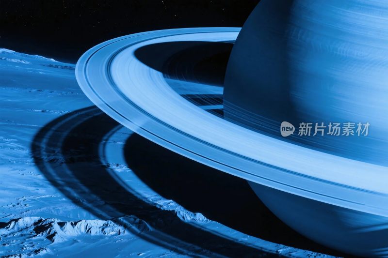 土星及其环的太空场景