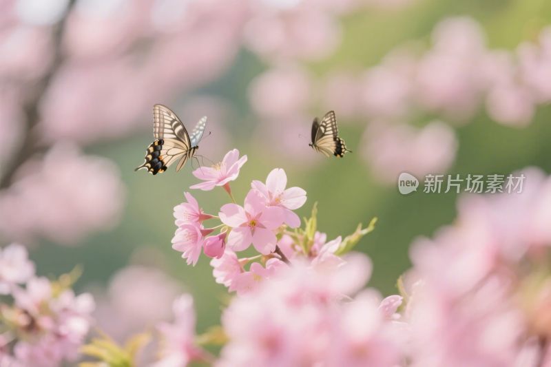 樱花蝴蝶春日美景
