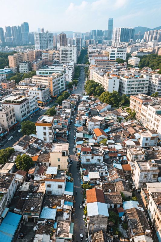 城市密集建筑群鸟瞰图