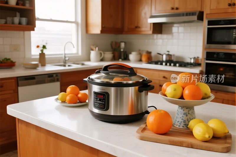 厨房操作台厨具水果