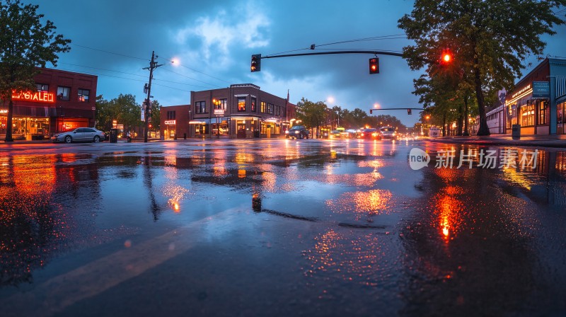 雨后街景美丽街景