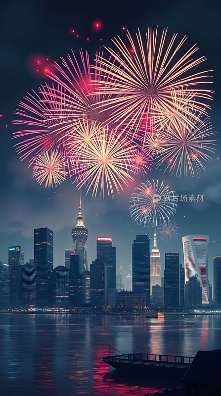 烟花璀璨夜上海