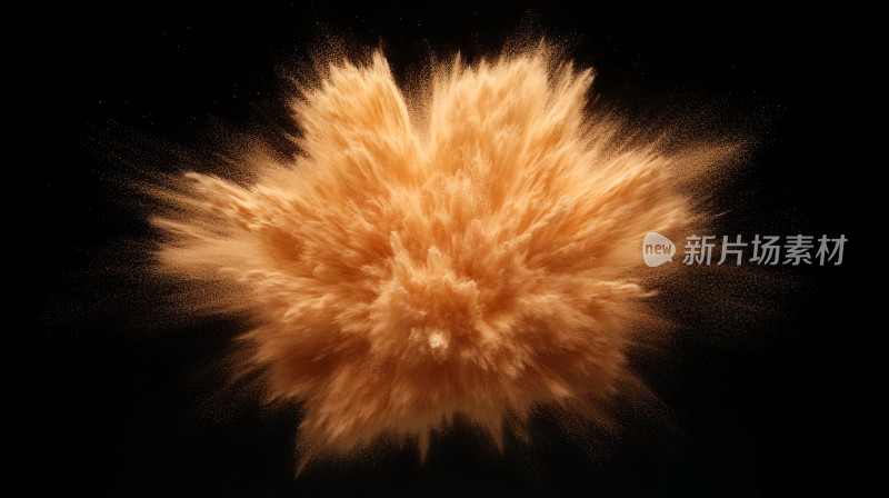 爆炸状橙色烟雾特效