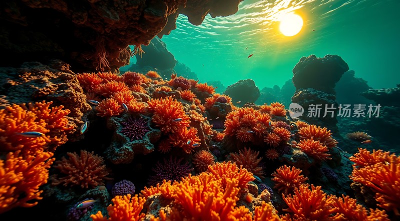 阳光下的海底世界