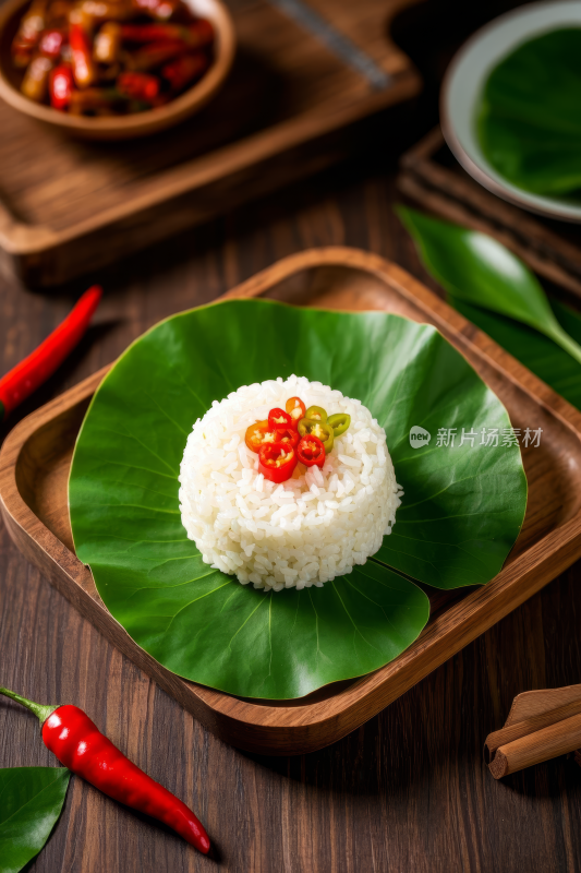 荷叶饭中国传统经典美食中式家常美味食物