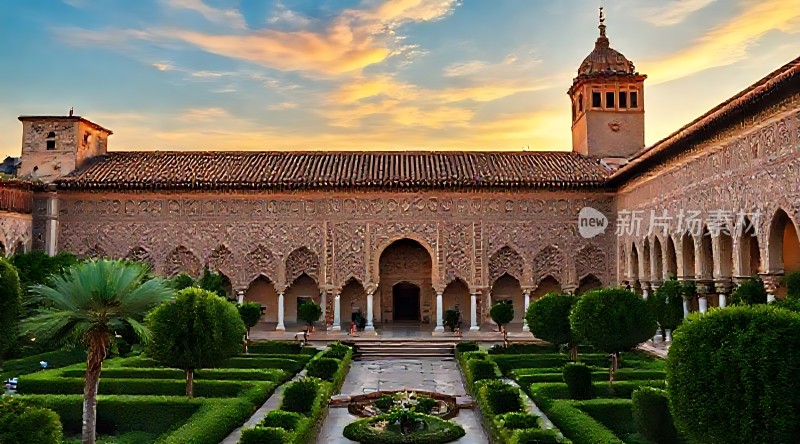 阿尔罕布拉宫日落美景