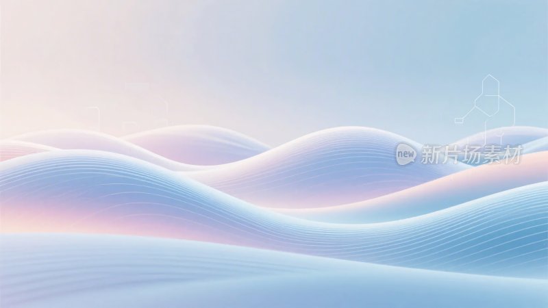 渐变波浪背景插画