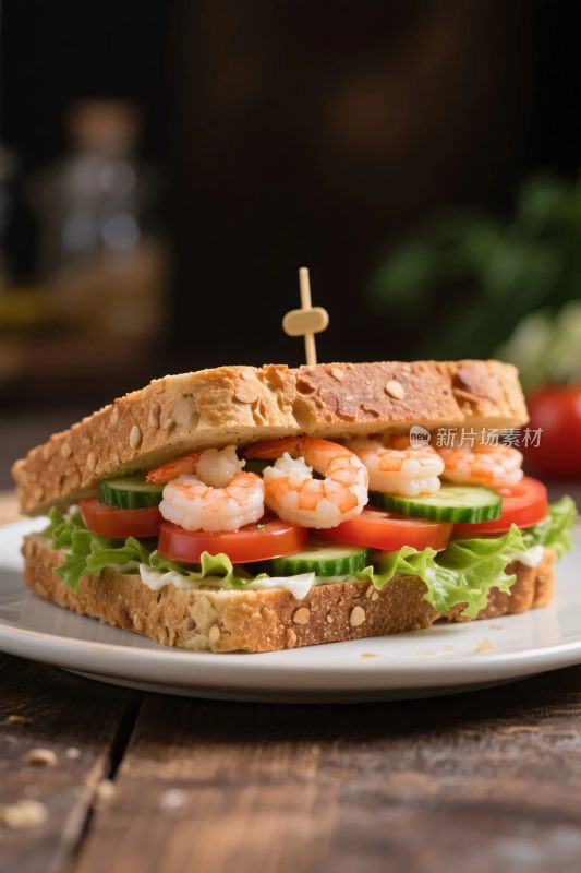 美味虾三明治