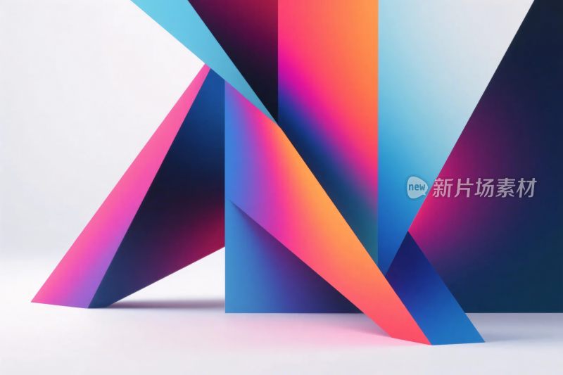 现代多彩几何插画