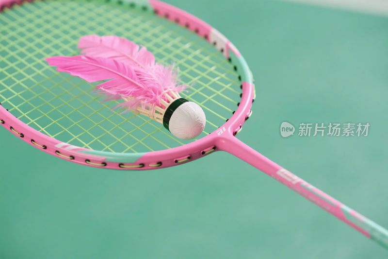 羽毛球拍与羽毛球图