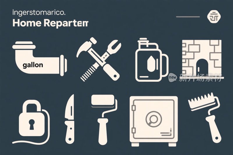 家庭维修工具插画