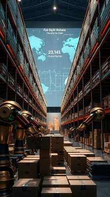 智能仓储机器人搬运货物