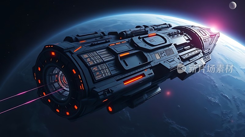 星际飞船遨游宇宙