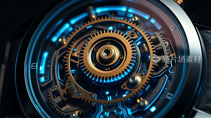 机械之心齿轮与光效交织的艺术