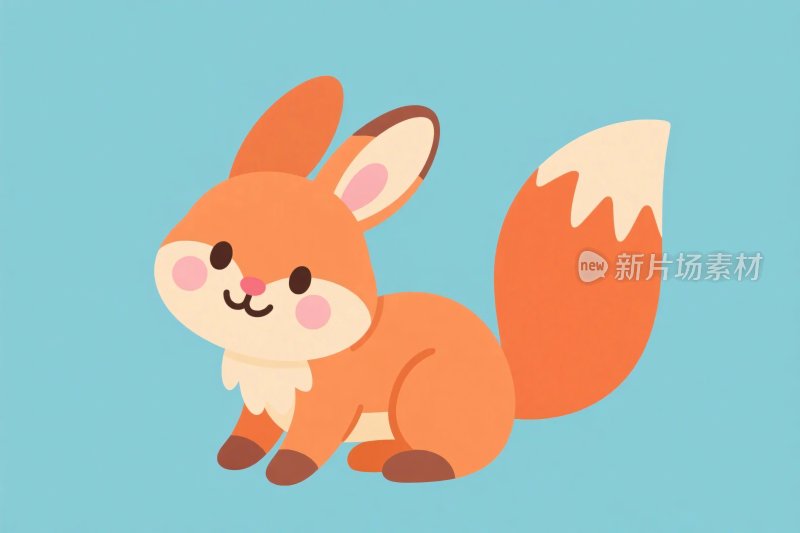 可爱卡通小狐狸插画
