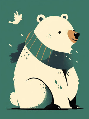 温馨可爱熊数字插画