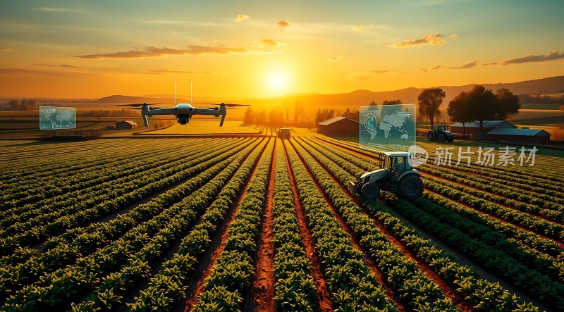 科技助力农业发展无人机与拖拉机协同作业
