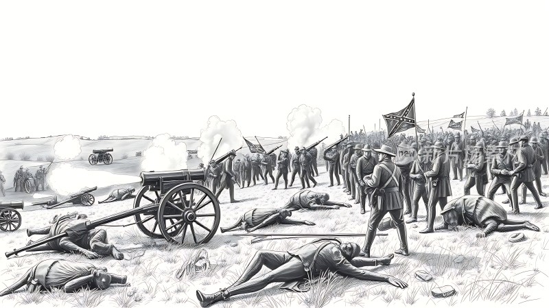 战场上的激烈战斗