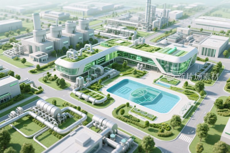 现代园区效果图