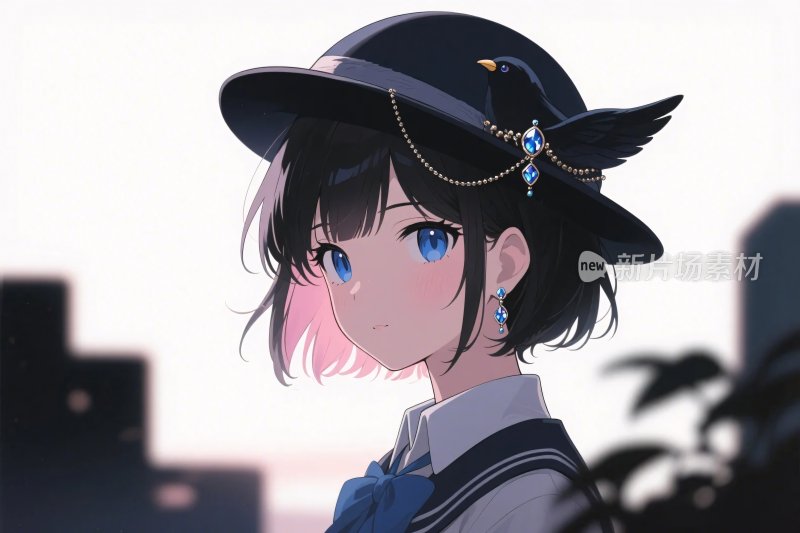 动漫风格女角色插画