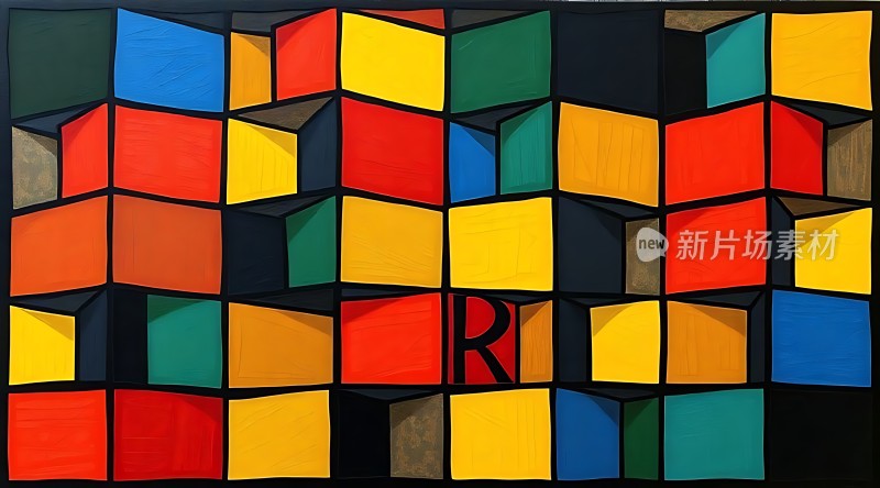 彩色方块艺术