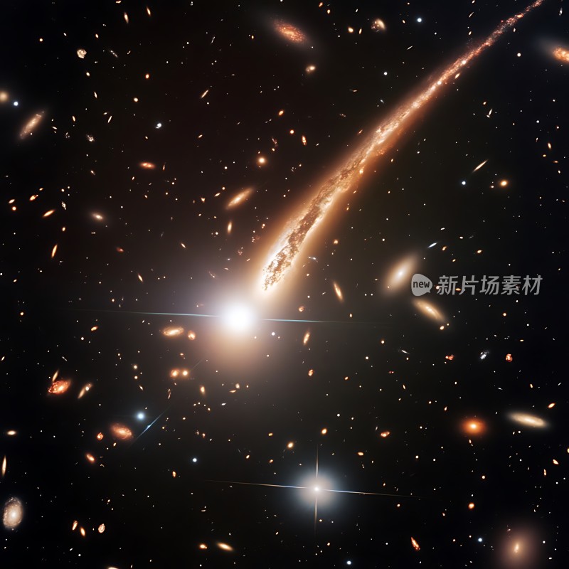 宇宙奇观星系碰撞与星际尘埃