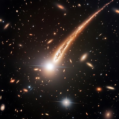 宇宙奇观星系碰撞与星际尘埃 宇宙奇观星系碰撞与星际尘埃