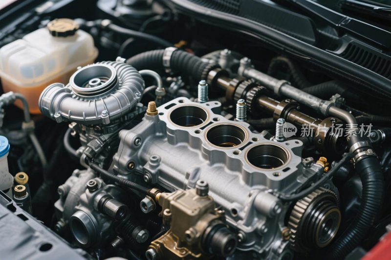 汽车发动机特写