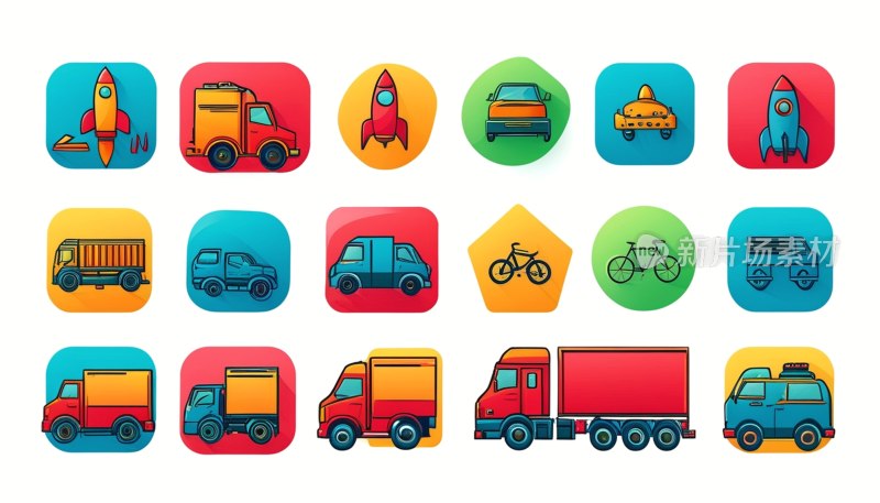运输图标集