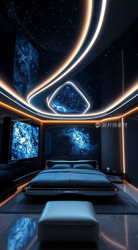 星空卧室现代科技与自然美景的结合