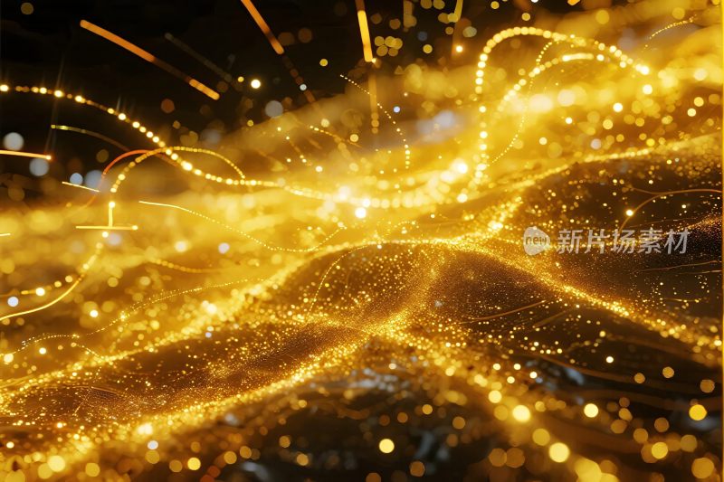 金色光效艺术画面