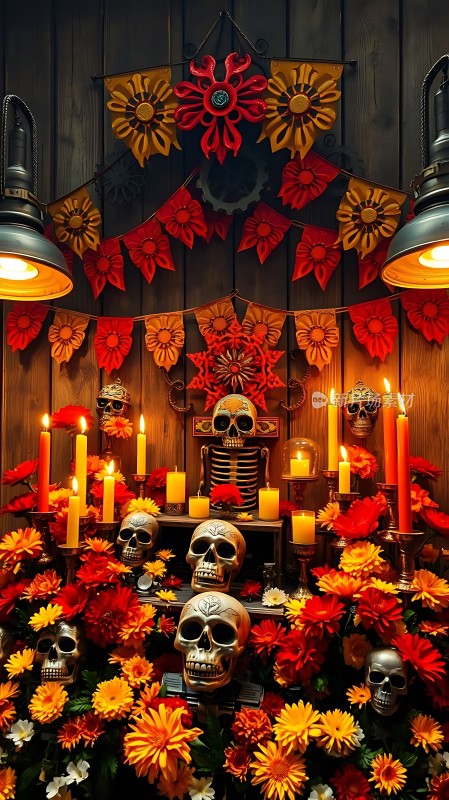 万圣节骷髅祭坛