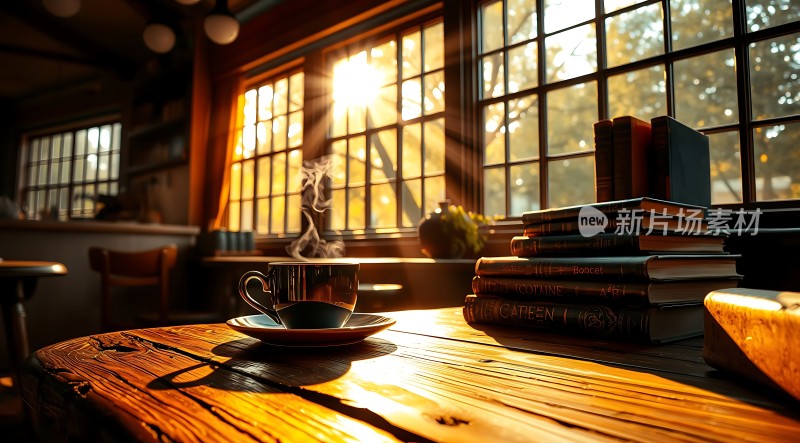 阳光下的咖啡时光