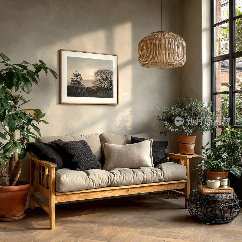 温馨自然风室内角落布置