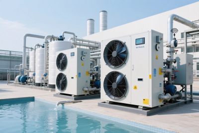 工业制冷设备与水池场景