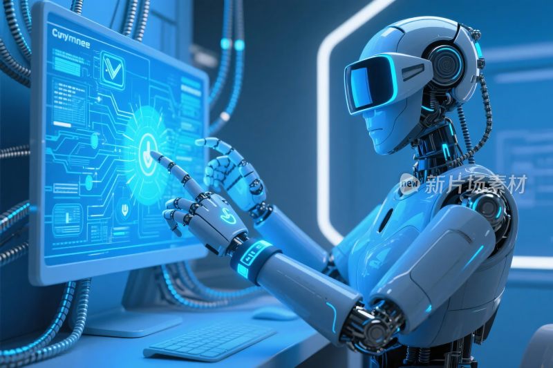 智能机器人操作电脑界面