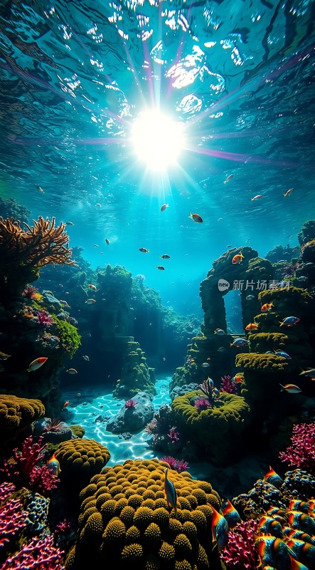 阳光下的海底世界