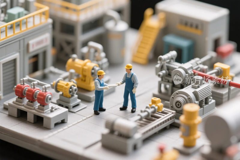 微型工业模型场景