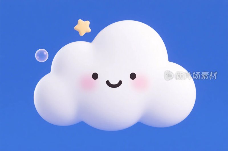 可爱卡通云朵插画