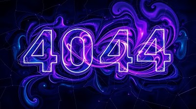 404页面错误紫色数字背景设计 404页面错误紫色数字背景设计