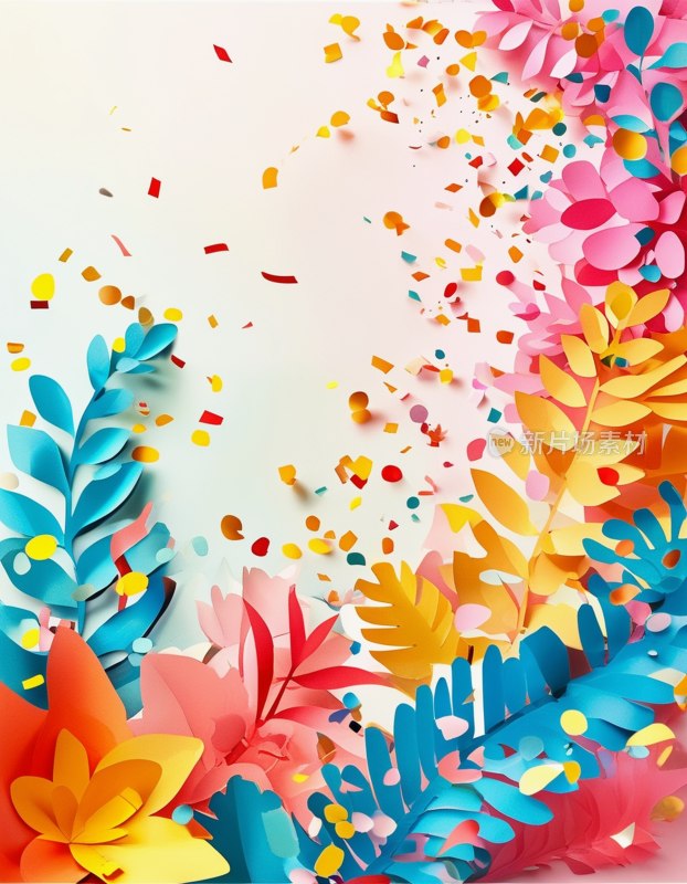 彩屑欢庆背景