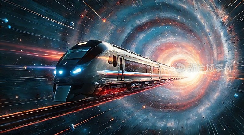 时空穿梭之旅高铁穿越星际隧道