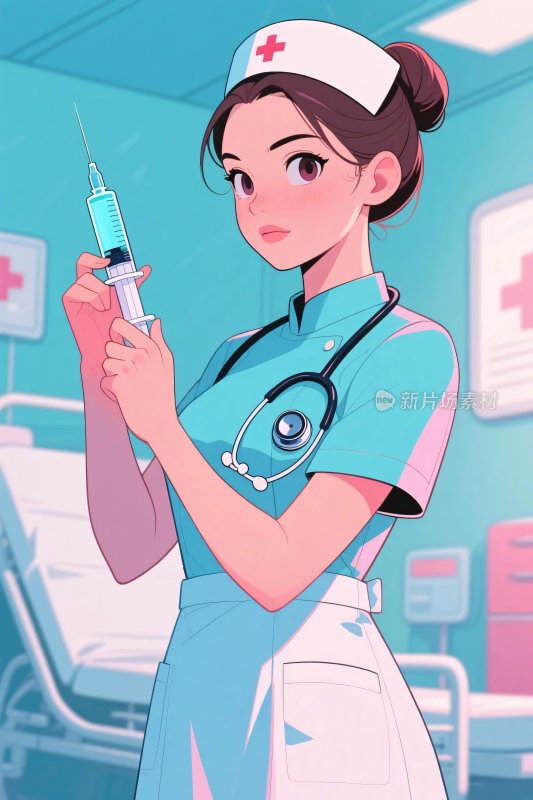 卡通护士插画