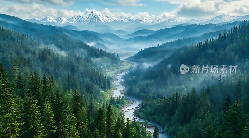 雪峰林海映碧波