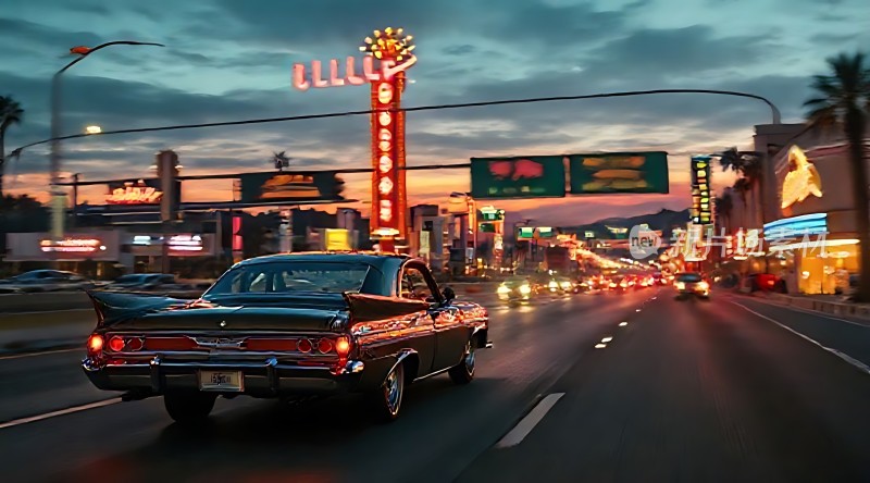 霓虹灯下的复古之旅